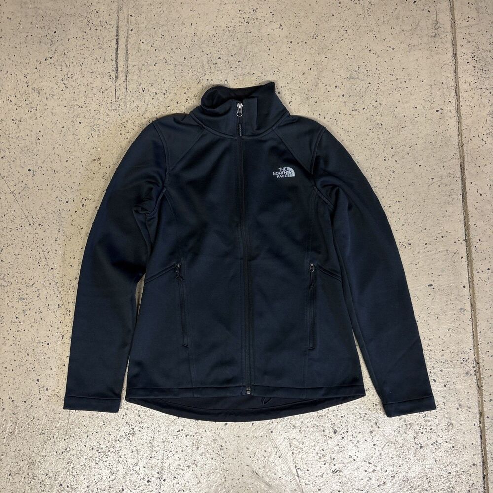 The North Face Womens Apex Bionic Jacket Black Softshell Full Zip Fleece Lined S